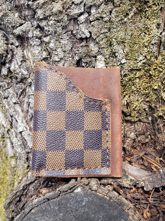 Upcycled Checkered Minimalist Wallet