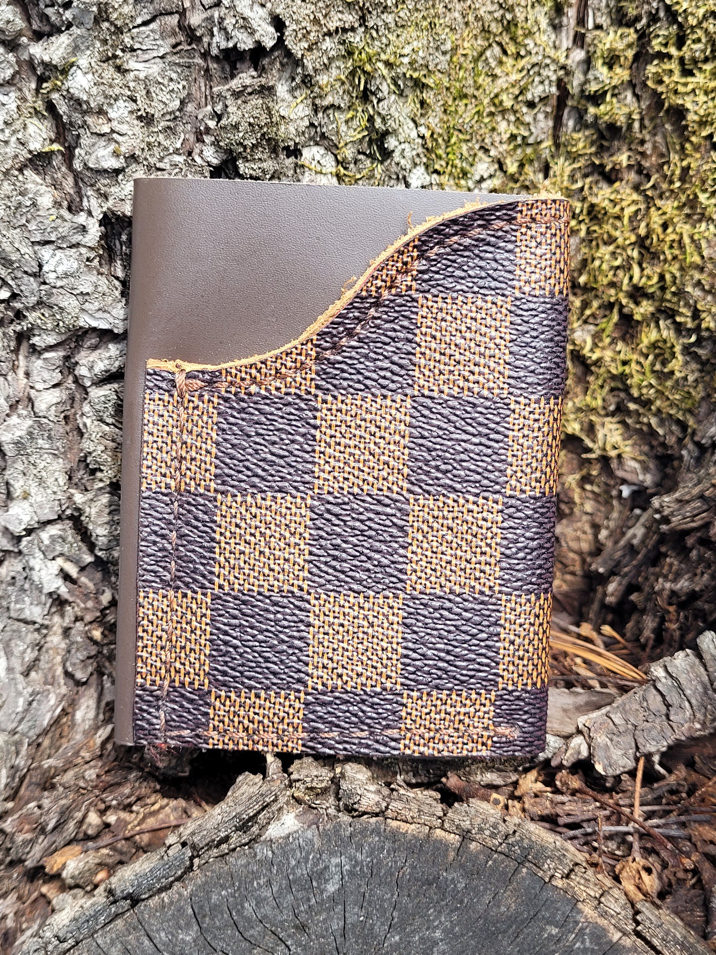 Upcycled Checkered Minimalist Wallet