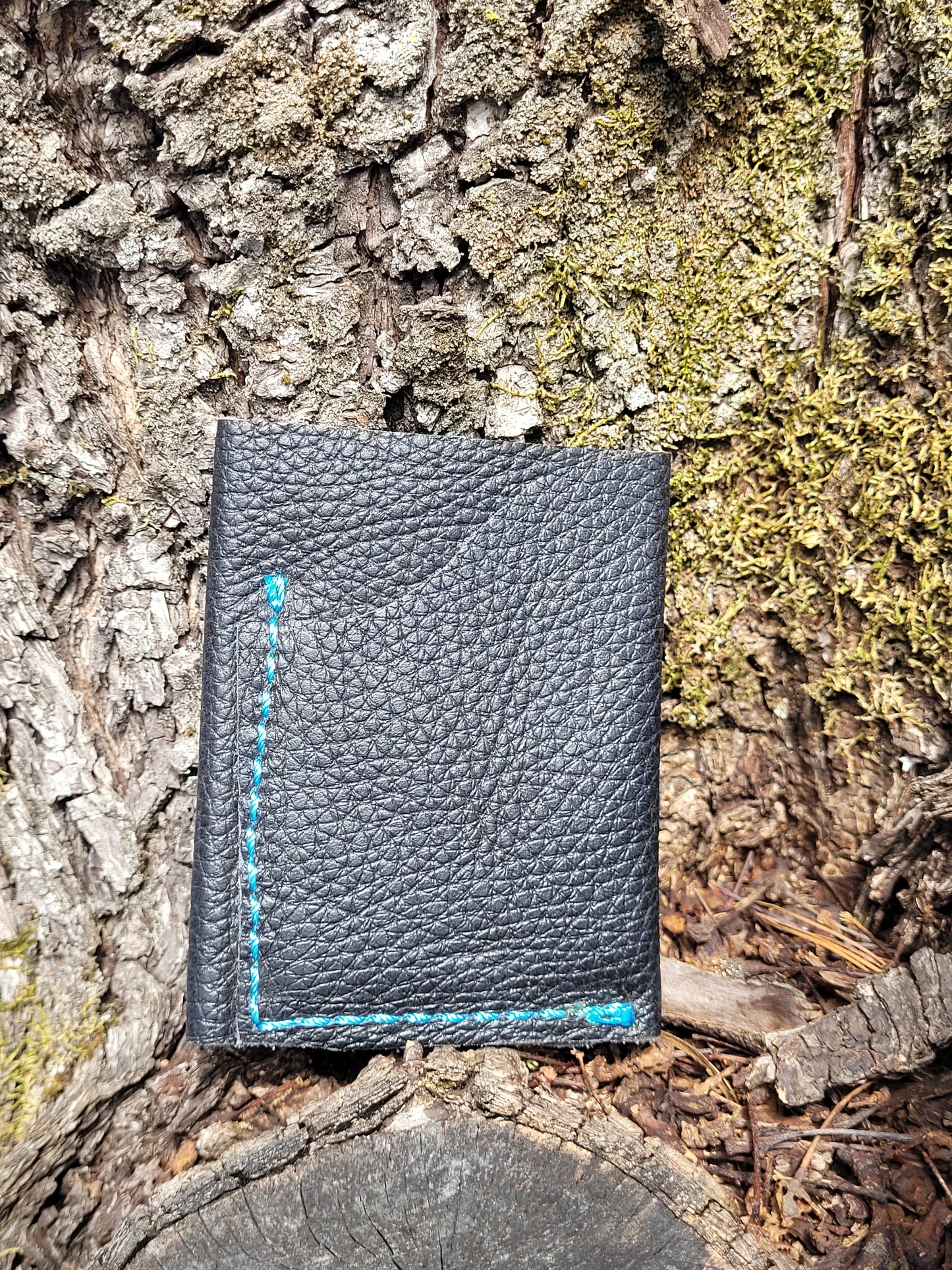 Black w/blue stitch