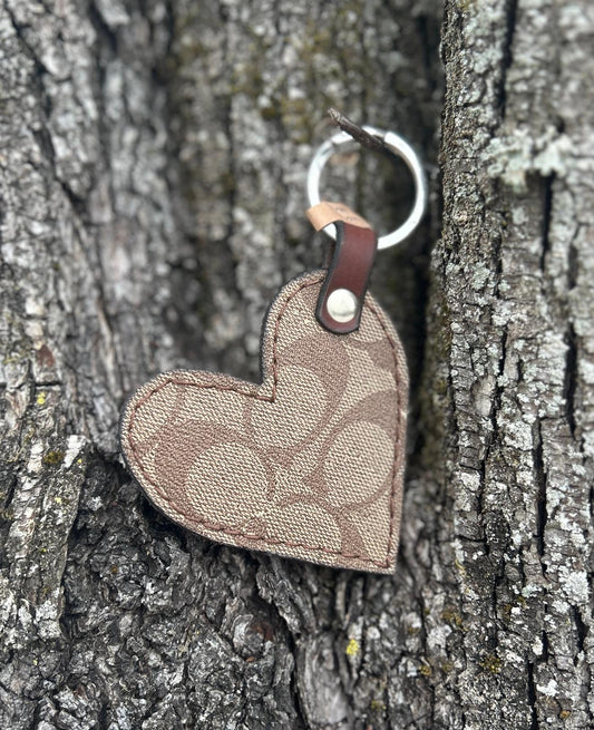 Upcycled Brown Coach Heart