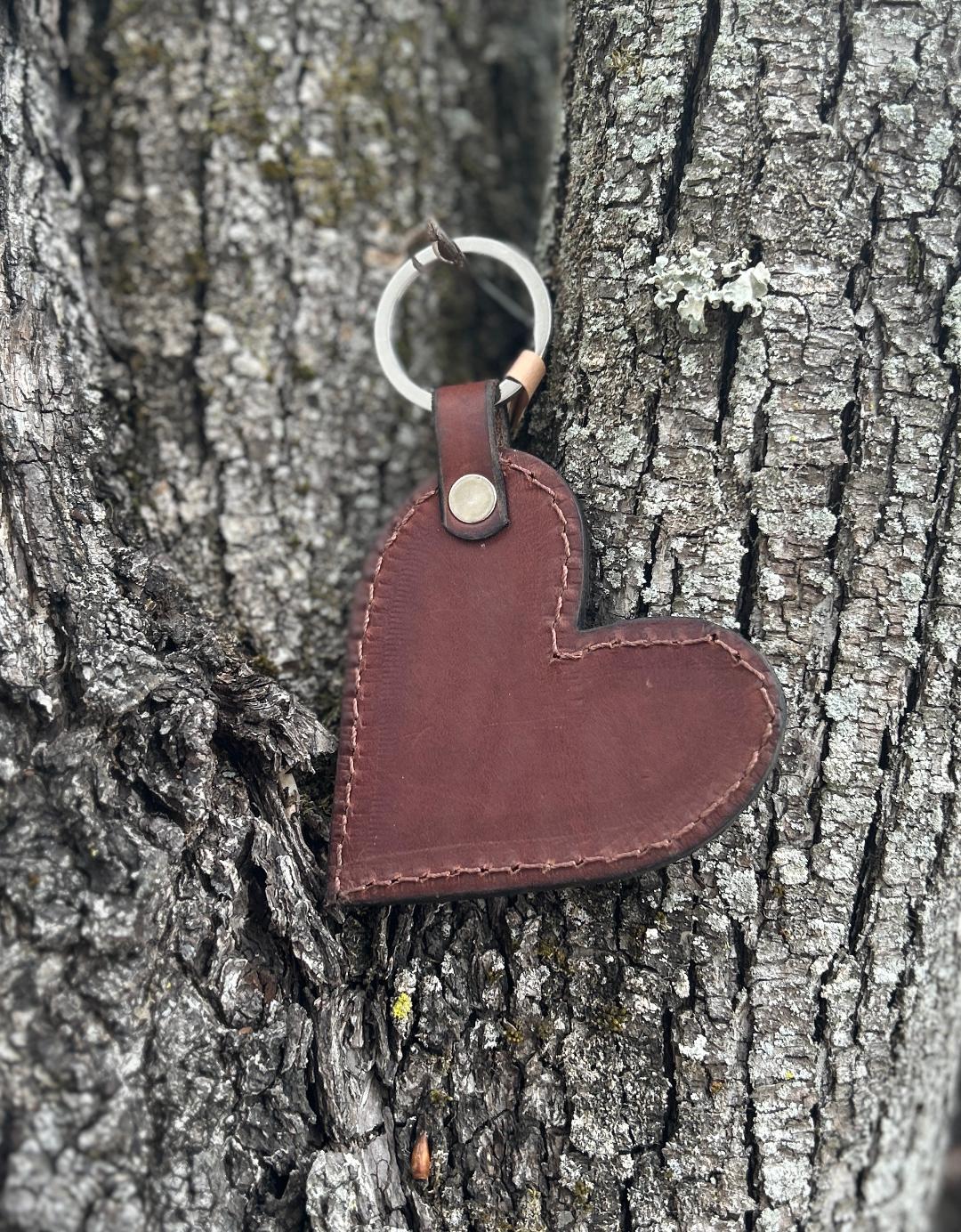 Upcycled Brown Coach Heart