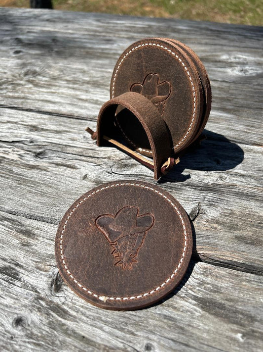 Set of 4 Spurs Distressed Brown