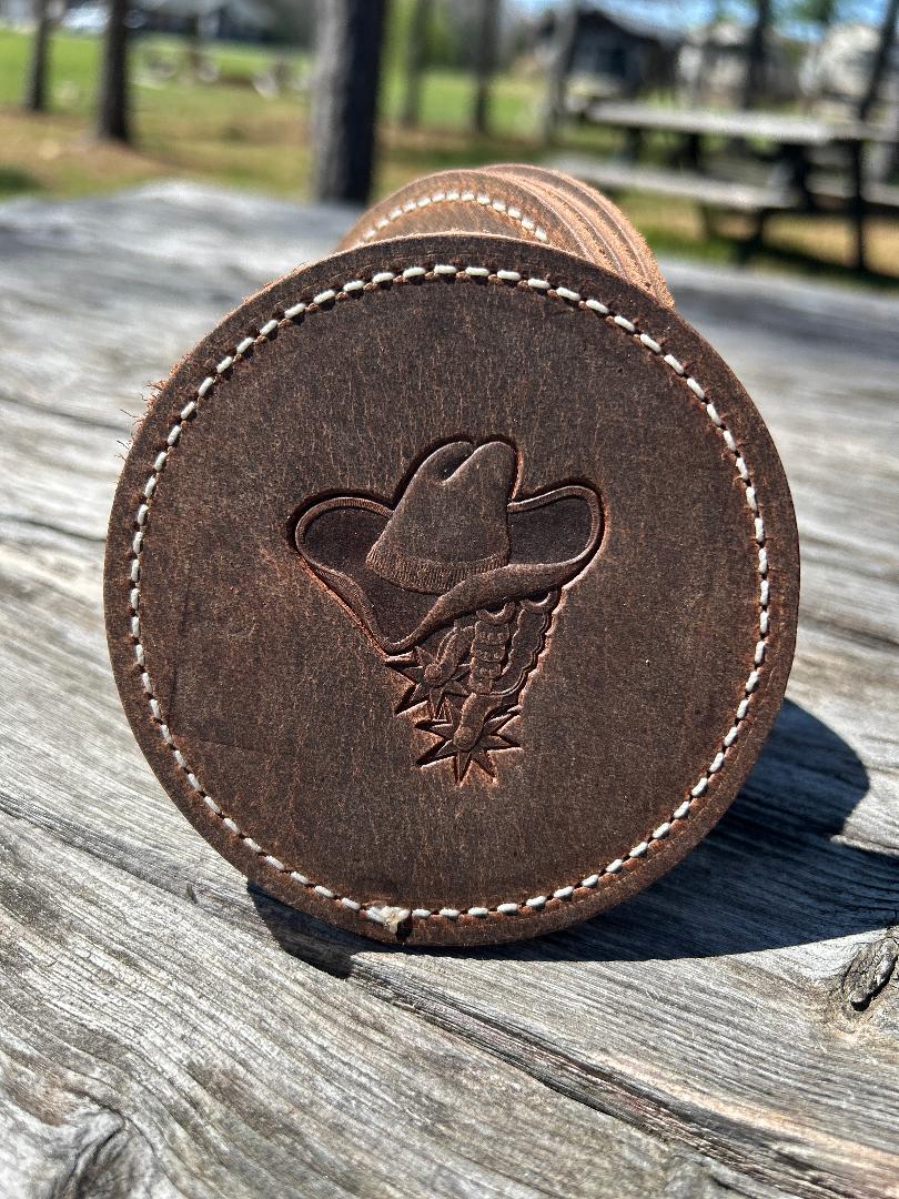 Set of 4 Spurs Distressed Brown