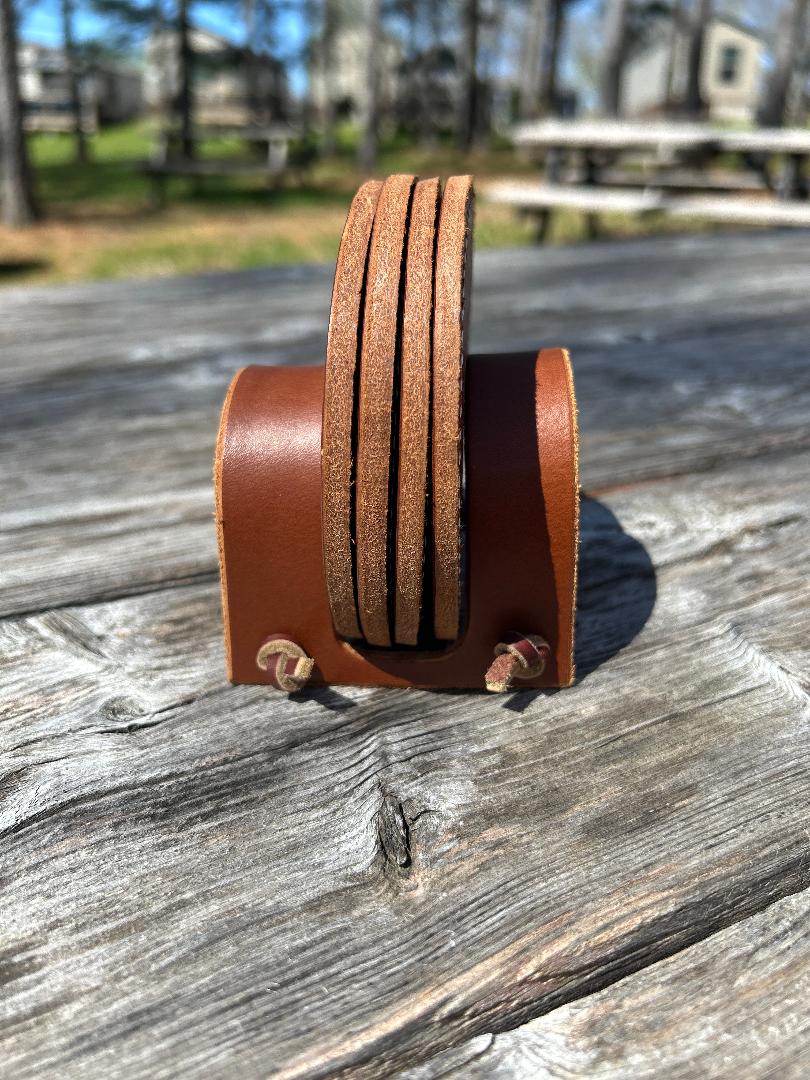 Set of 4 Spurs & Saddles Saddle Brown