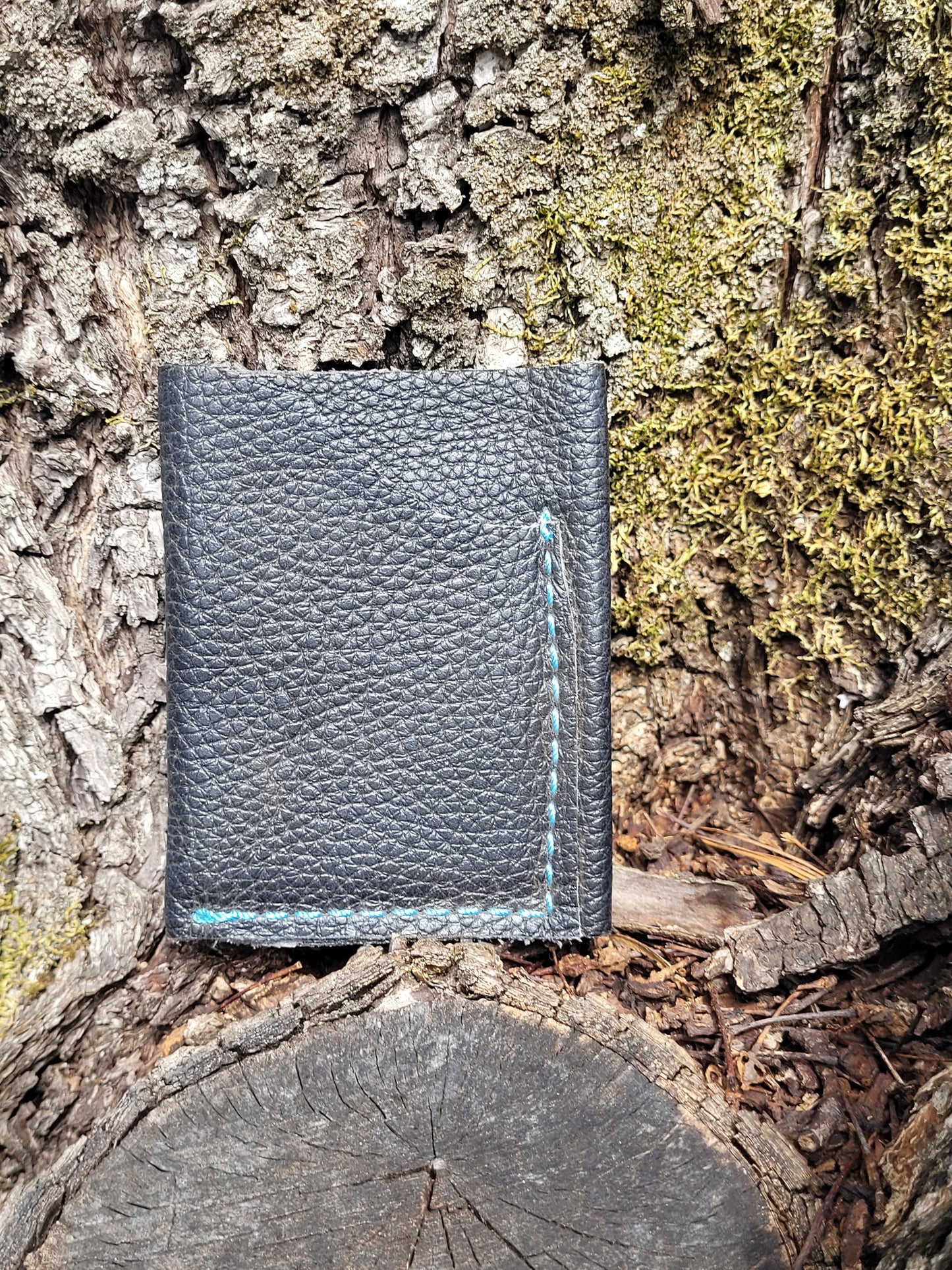 Black w/blue stitch