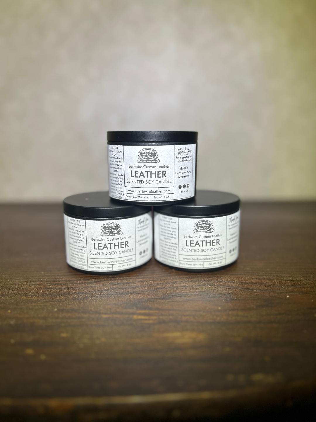 Leather Scented Candle