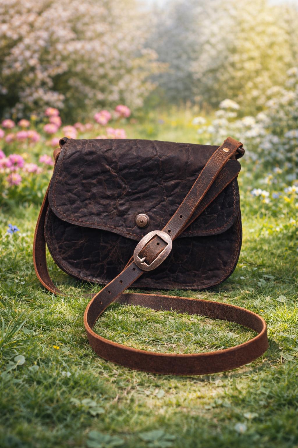 Elephant Print on Cowhide