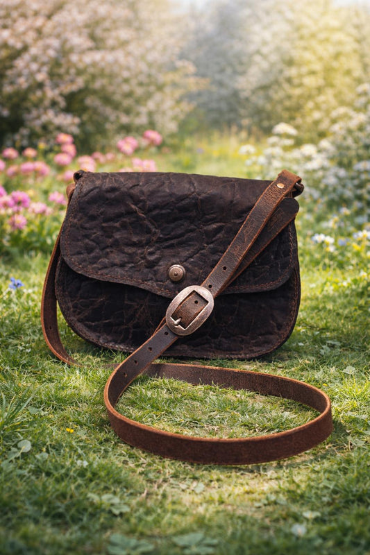 Elephant Print on Cowhide