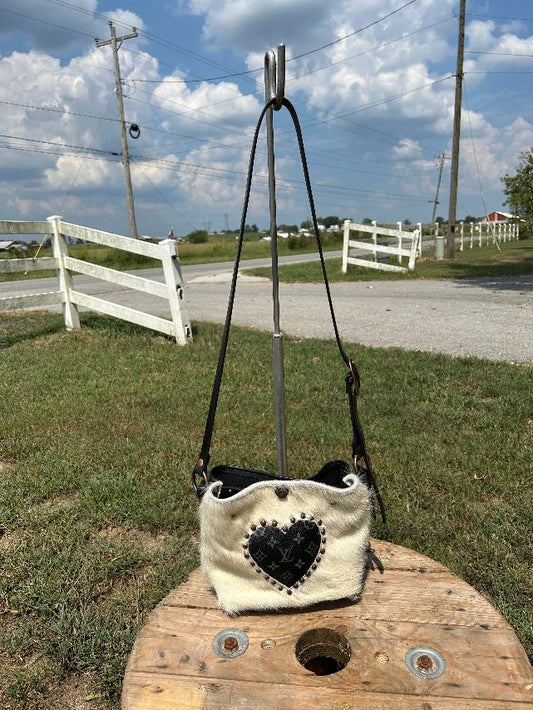 Hair-on Upcycled Heart