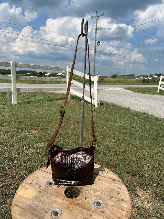Rich Brown Crocodile Print
